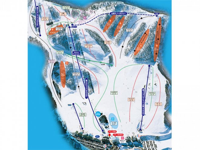 飛騨ほおのき平スキー場 ゲレンデ地図