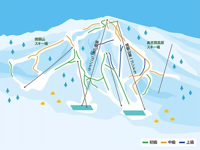 志賀高原スキー場（焼額山エリア） マップ