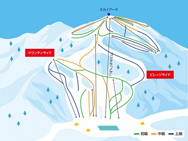 白馬岩岳スノーフィールド ゲレンデ地図