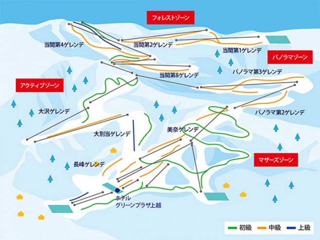 上越国際スキー場 ゲレンデ地図