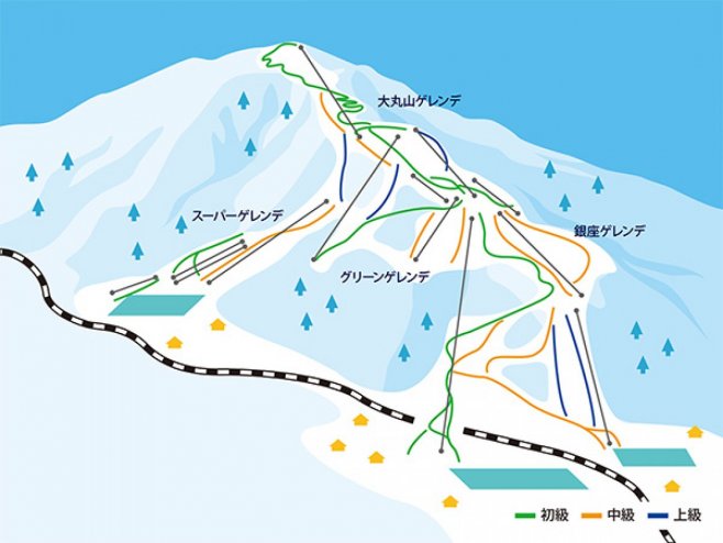 石打丸山スキー場 ゲレンデ地図