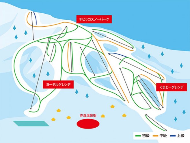 赤倉温泉スキー場 ゲレンデ地図