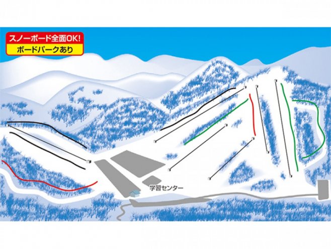 湯の丸スキー場 ゲレンデ地図