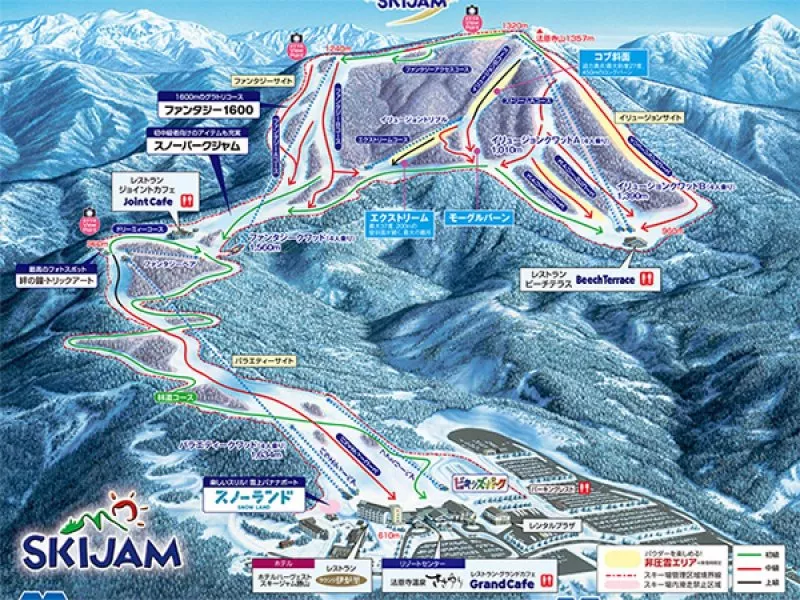 スキージャム勝山 マップ