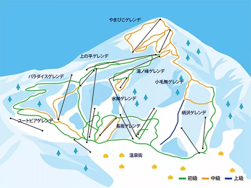 野沢温泉スキー場 マップ