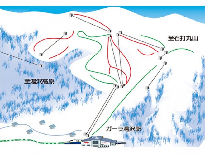 GALA湯沢スキー場 ゲレンデ地図