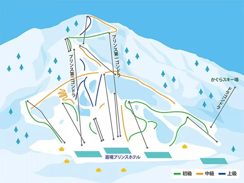 Mt.Naeba（苗場・かぐら共通）スキー場 マップ