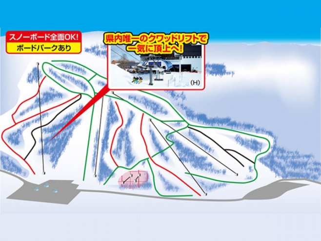 グランディ羽鳥湖スキーリゾート ゲレンデ地図