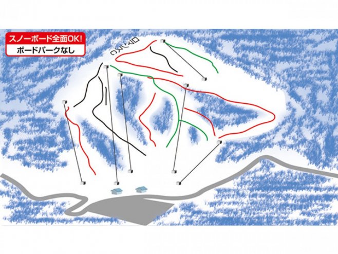 エーデルワイススキーリゾート ゲレンデ地図
