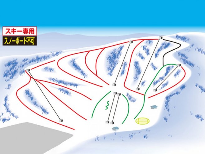 かたしな高原スキー場 ゲレンデ地図