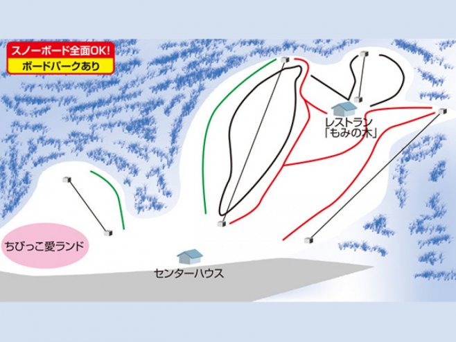 ふじてんスノーリゾート ゲレンデ地図