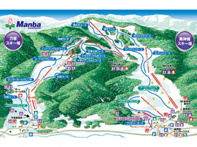 奥神鍋スキー場 ゲレンデ地図
