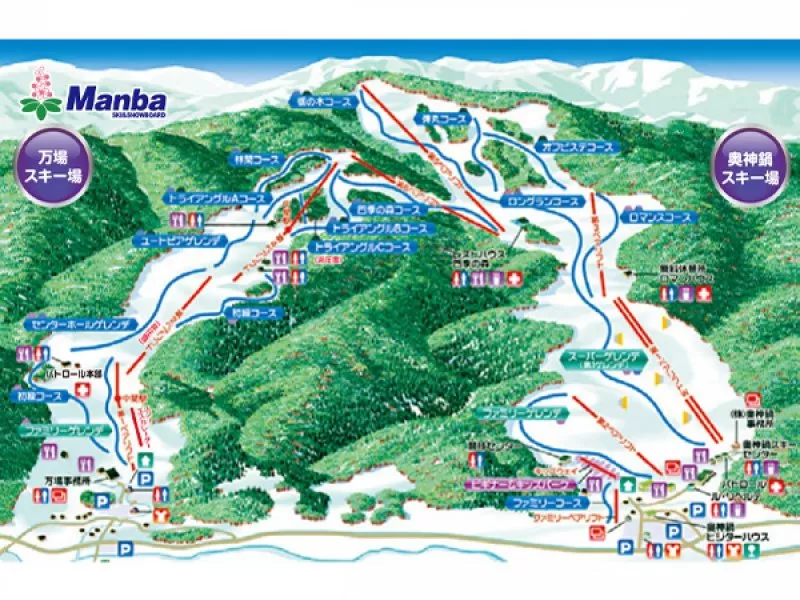 奥神鍋スキー場 マップ