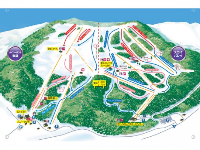 ハイパーボウル東鉢スキー場 ゲレンデ地図