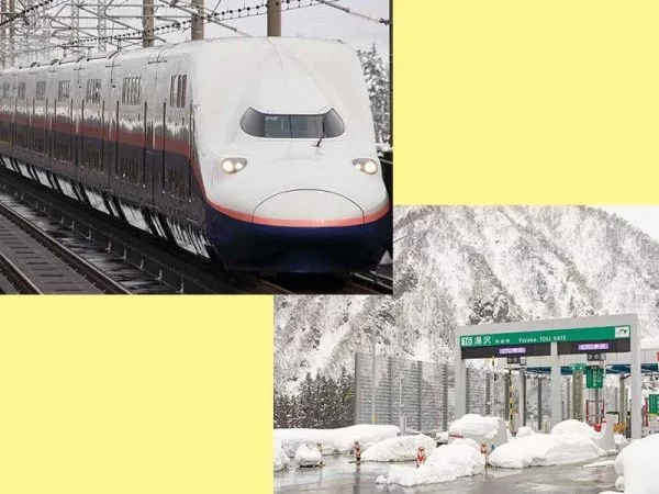 上越国際スキー場 JR新幹線と高速道路イメージ