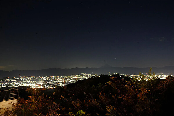 ほったらかし温泉からの夜景