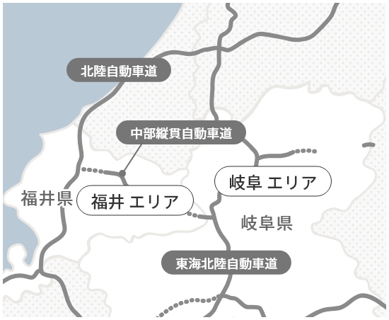 岐阜・福井エリアマップ